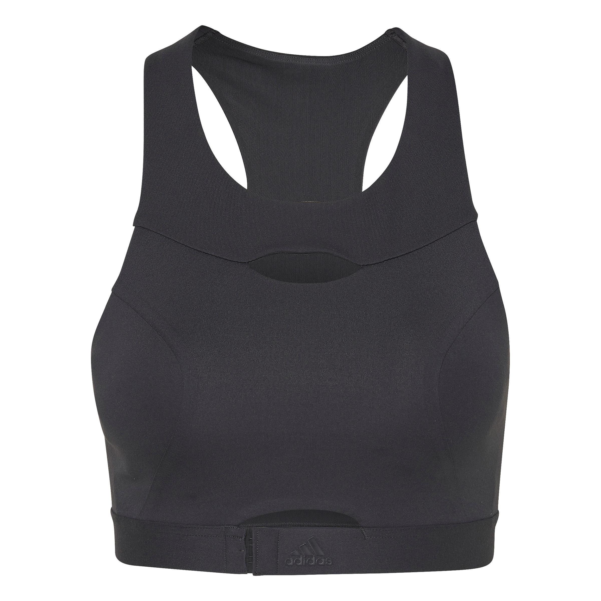 Powerimpact Luxe Training Medium-Support Bra, Grey, A901_ONE, large image number 2