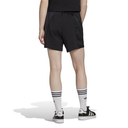 Women Adicolor Split Trefoil Shorts, Black, A901_ONE, large image number 1