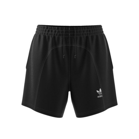 Women Adicolor Split Trefoil Shorts, Black, A901_ONE, large image number 7