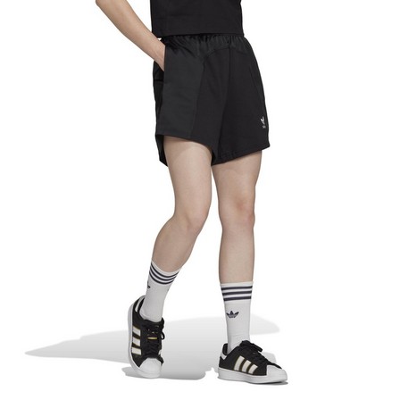 Women Adicolor Split Trefoil Shorts, Black, A901_ONE, large image number 8