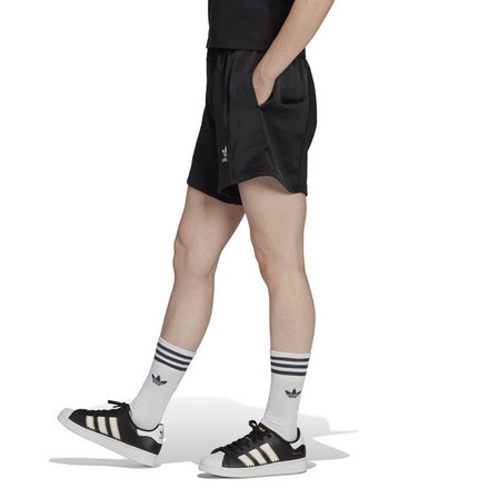 Women Adicolor Split Trefoil Shorts, Black, A901_ONE, large image number 9