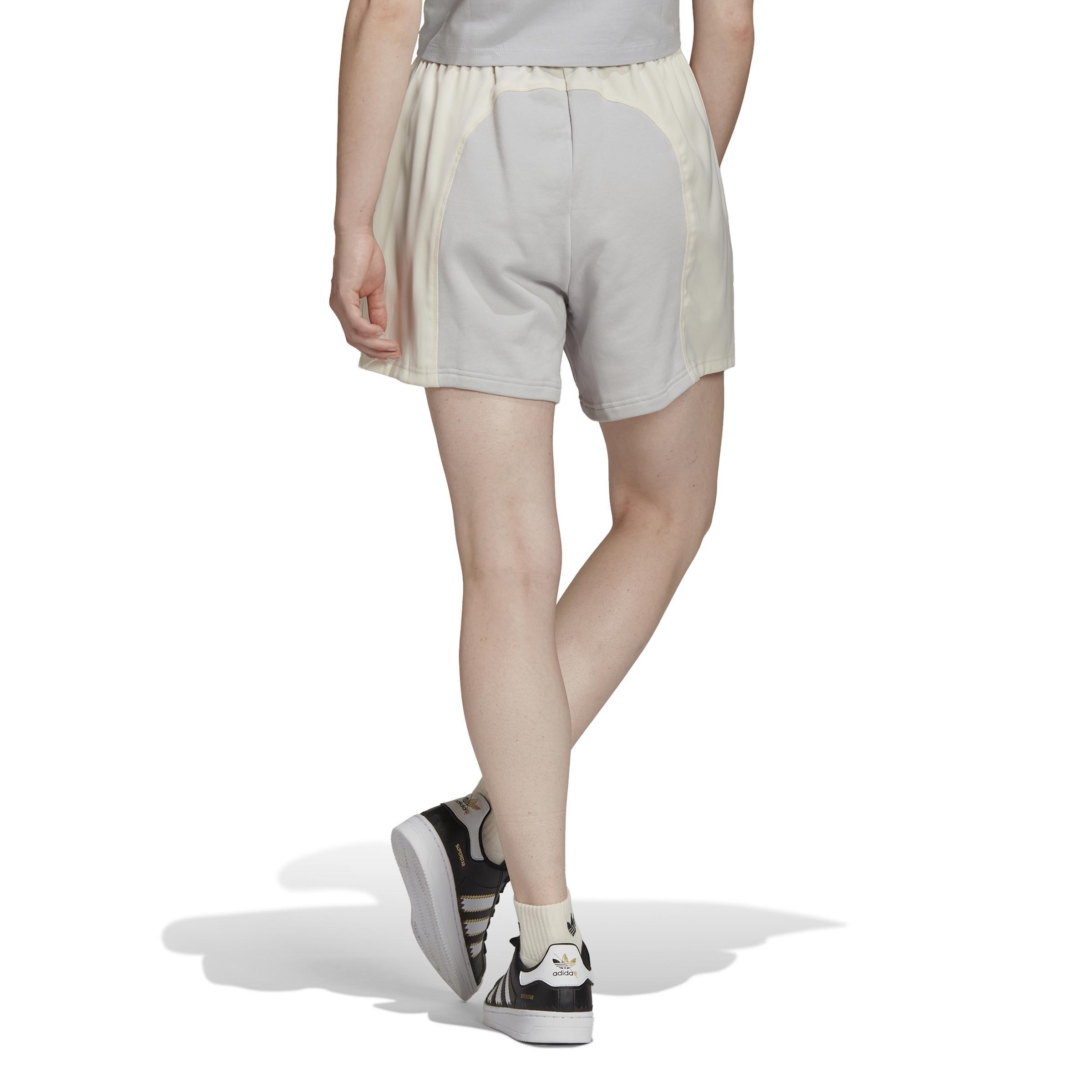 Adicolor Split Trefoil Shorts, Beige, A901_ONE, medium