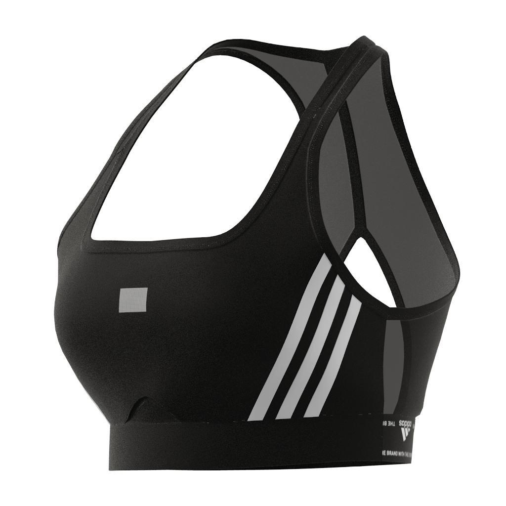 Powerreact Training Medium-Support 3-Stripes Bra, Black, , large image number 8