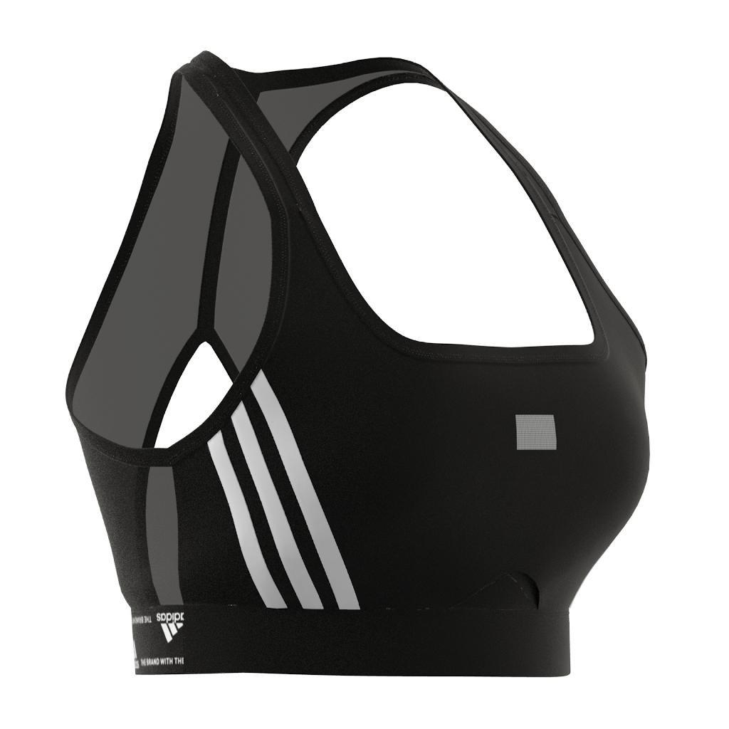 Powerreact Training Medium-Support 3-Stripes Bra, Black, , large image number 10