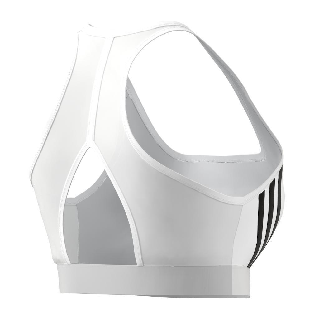Powerreact Training Medium-Support 3-Stripes Bra, White, , large image number 5