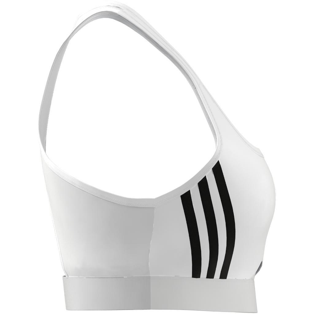 Powerreact Training Medium-Support 3-Stripes Bra, White, , large image number 8