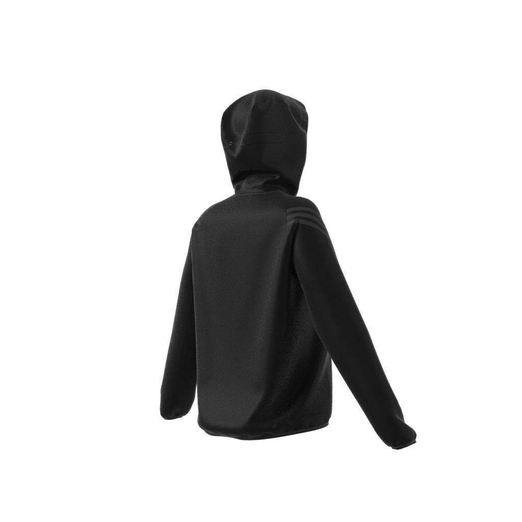 Run Icons 3-Stripes Hooded Running Windbreaker, Black, A901_ONE, large image number 8