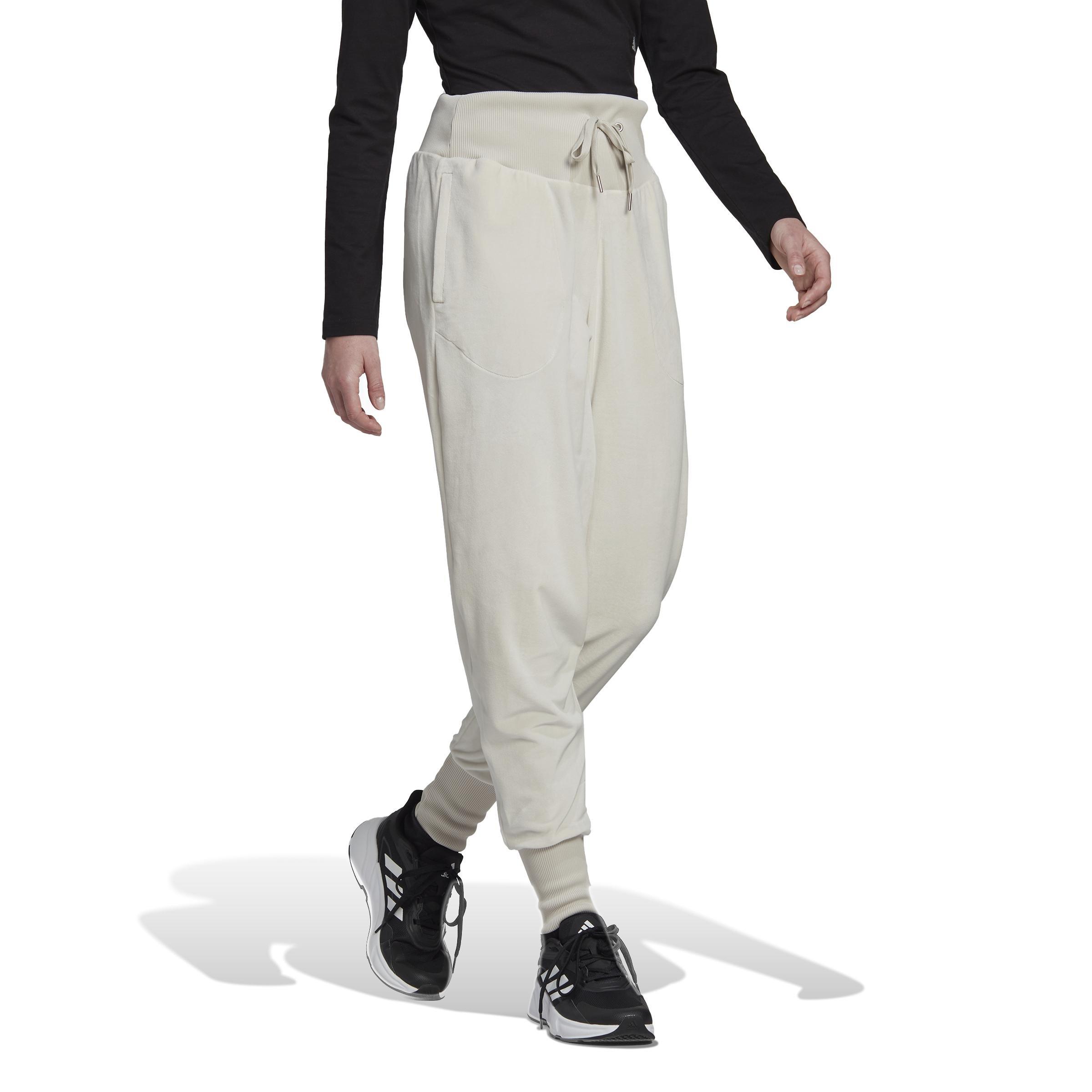 Holidayz Cozy Velour Joggers, Beige, A901_ONE, large image number 1