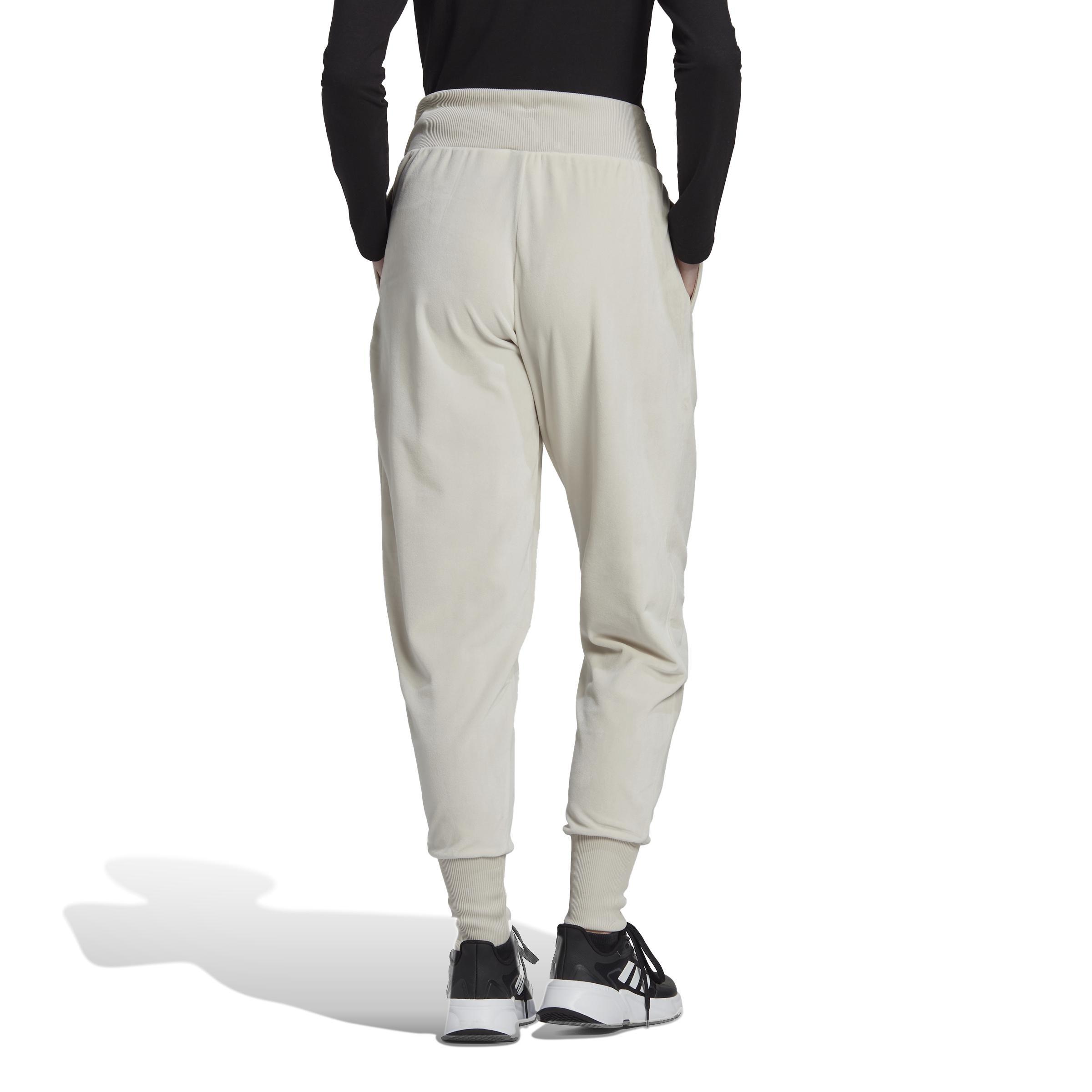 Holidayz Cozy Velour Joggers, Beige, A901_ONE, large image number 4