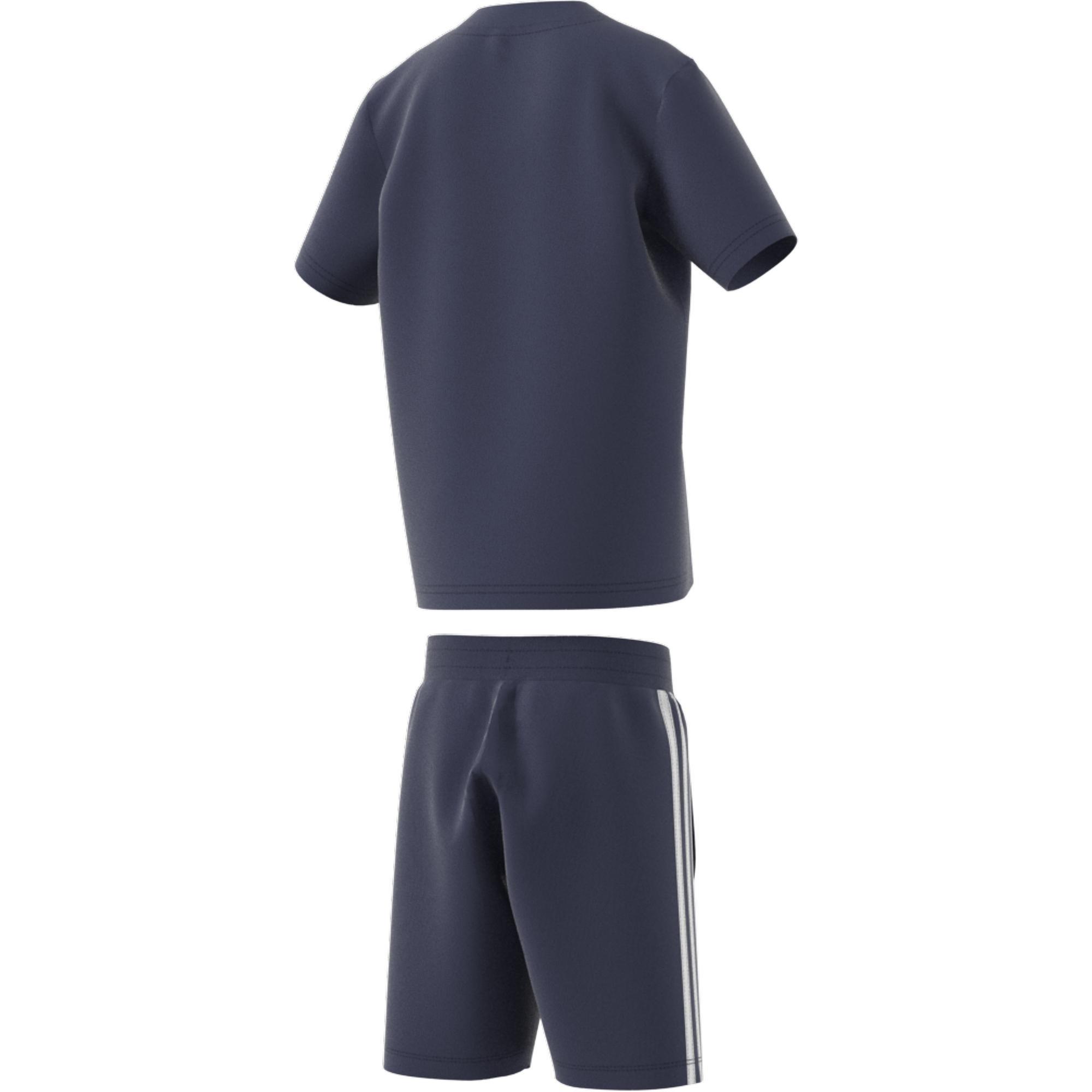 Unisex Kids Adicolor Shorts And T-Shirt Set, Blue, A901_ONE, large image number 6