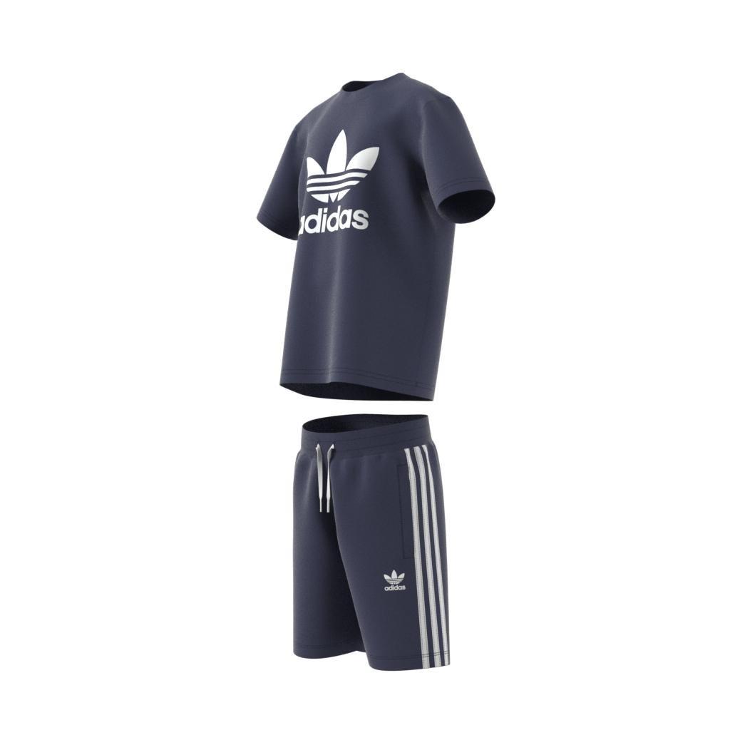 Unisex Kids Adicolor Shorts And T-Shirt Set, Blue, A901_ONE, large image number 28