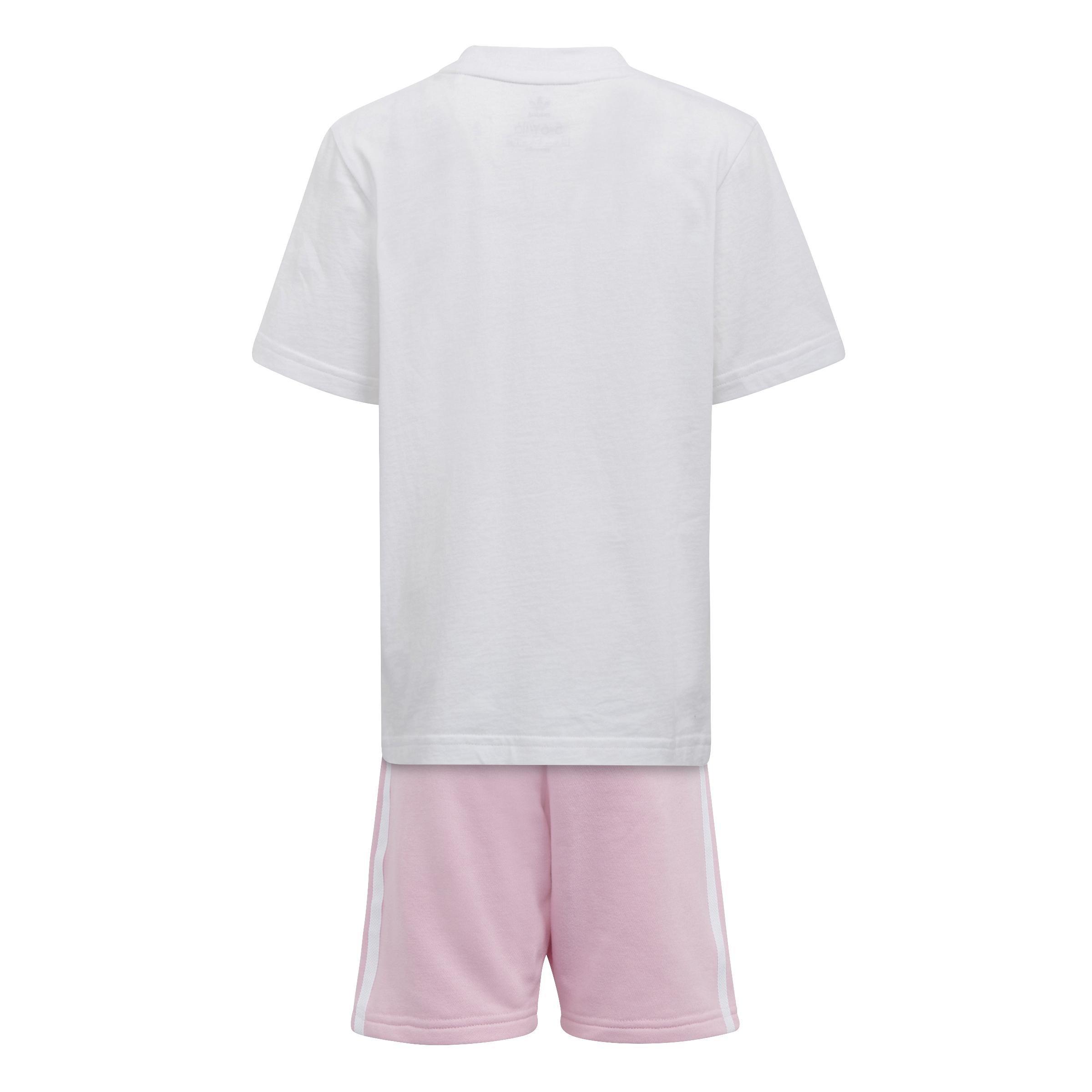 Unisex Kids Adicolor Shorts And T-Shirt Set, White, A901_ONE, large image number 1