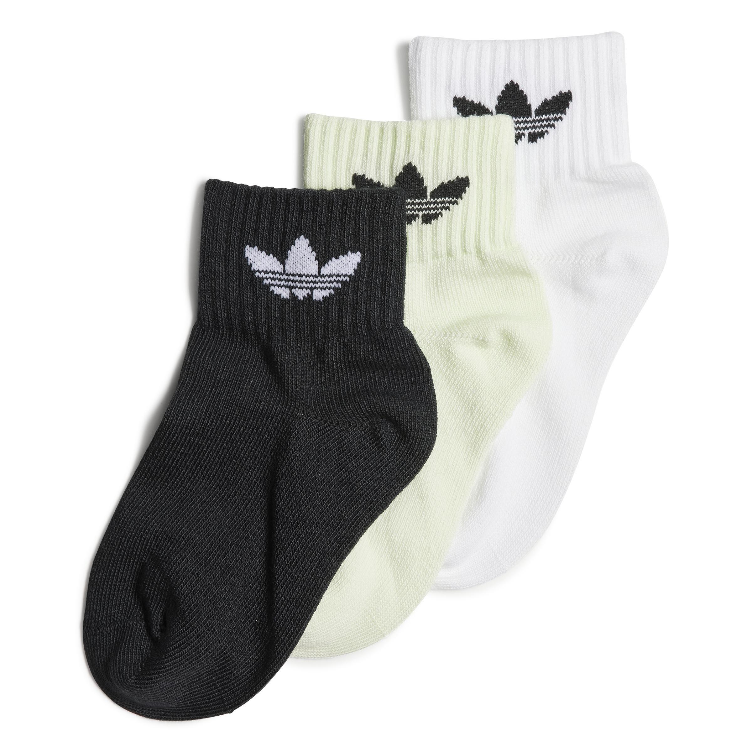 Unisex Mid-Ankle Socks 3 Pairs, White, A901_ONE, large image number 0