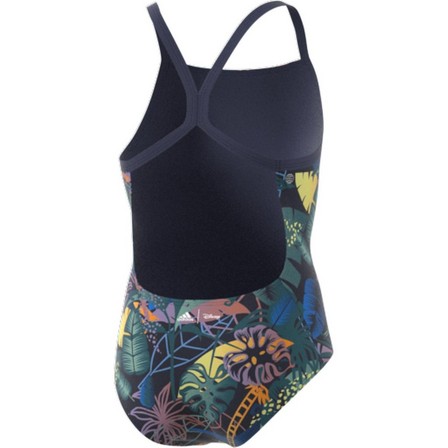 Kids Girls Lion King Swimsuit, Navy, A901_ONE, large image number 1