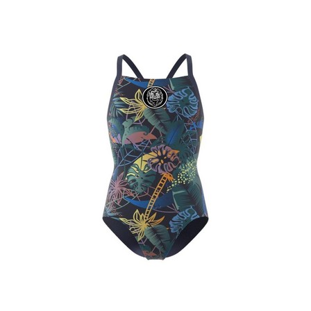 Kids Girls Lion King Swimsuit, Navy, A901_ONE, large image number 10