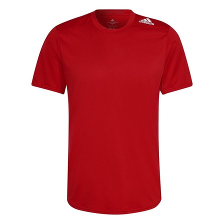 Men Designed 4 Running T-Shirt, Red, A901_ONE, large image number 0