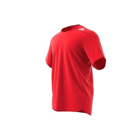 Men Designed 4 Running T-Shirt, Red, A901_ONE, large image number 3