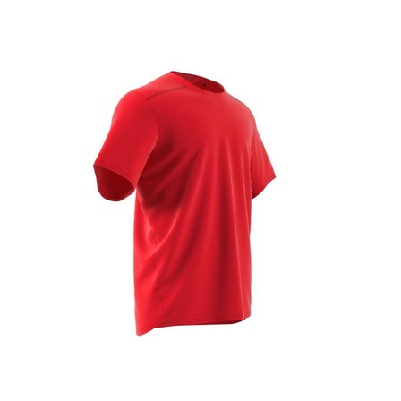 Men Designed 4 Running T-Shirt, Red, A901_ONE, large image number 4