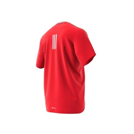 Men Designed 4 Running T-Shirt, Red, A901_ONE, large image number 6