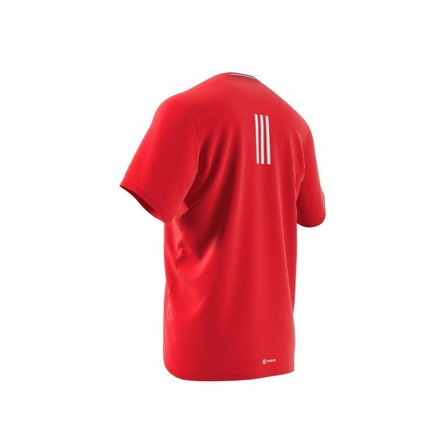 Men Designed 4 Running T-Shirt, Red, A901_ONE, large image number 8