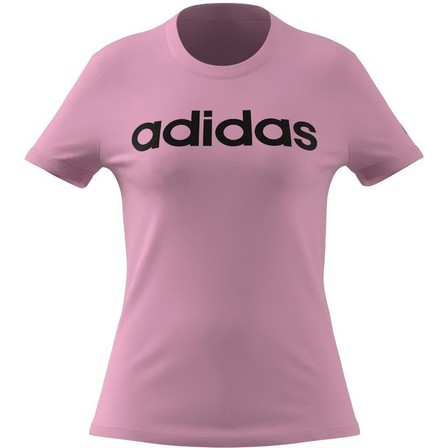 Women Essentials Slim Logo T-Shirt, Pink, A901_ONE, large image number 3