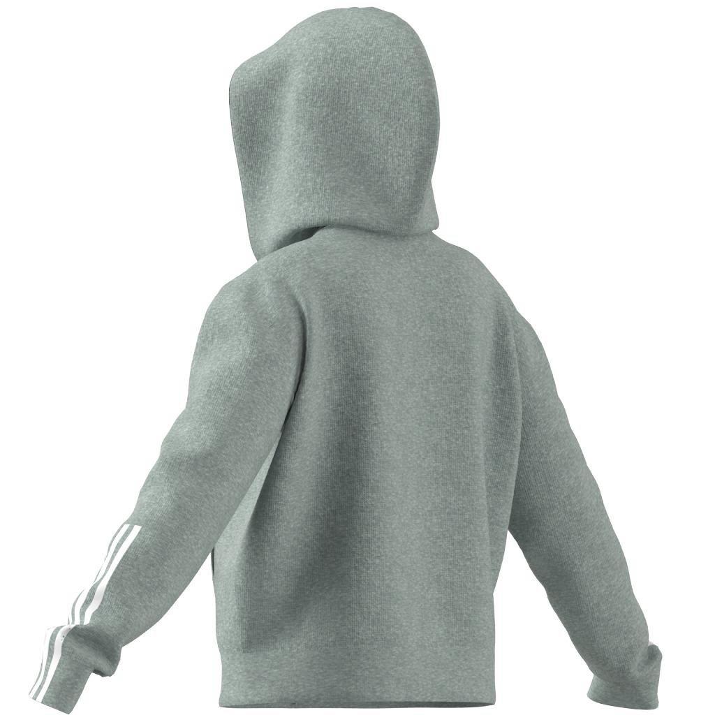 Essentials Loose-Cut 3-Stripes Full-Zip Hoodie, Grey, A901_ONE, large image number 14