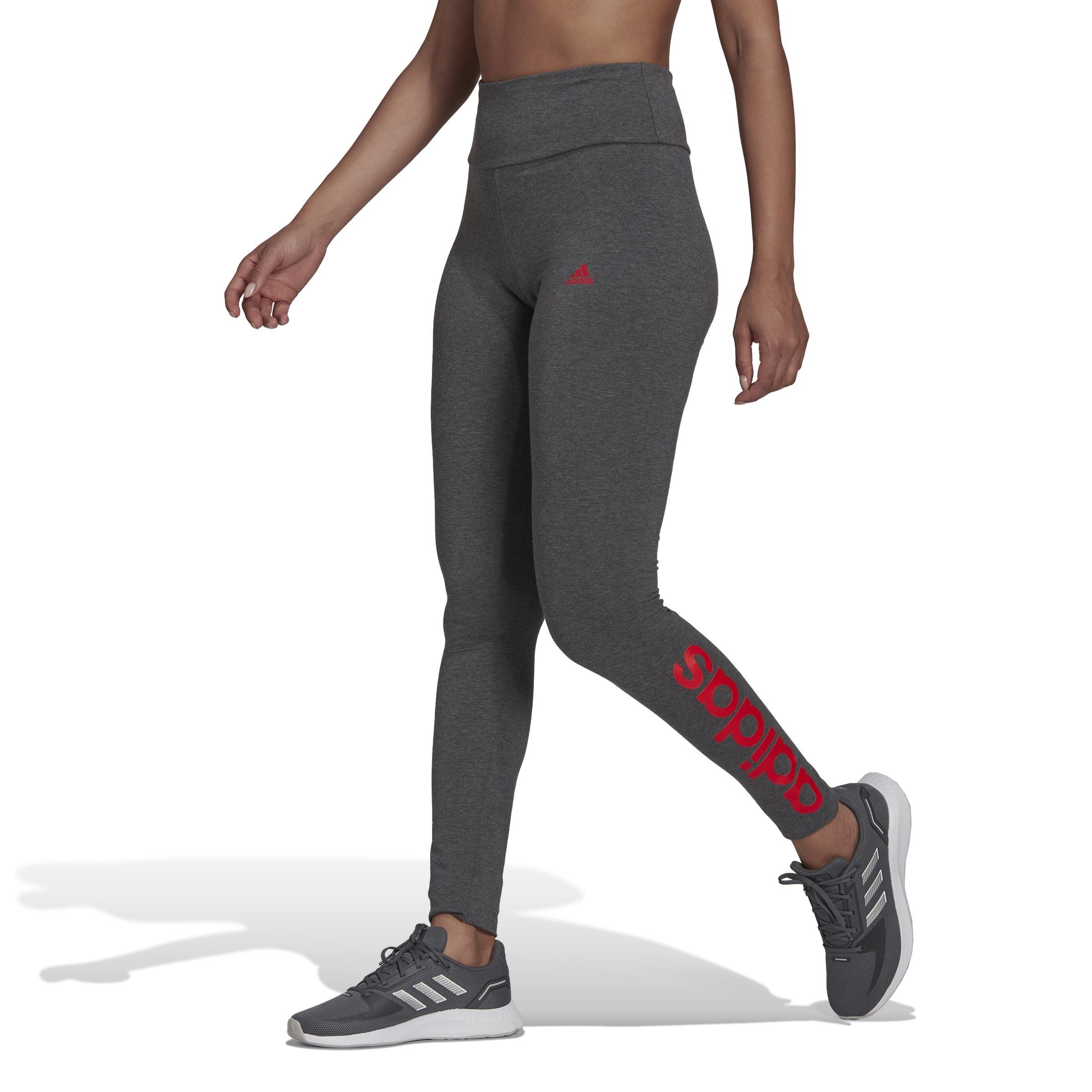 Essentials High-Waisted Logo Leggings, Grey, A901_ONE, large image number 10