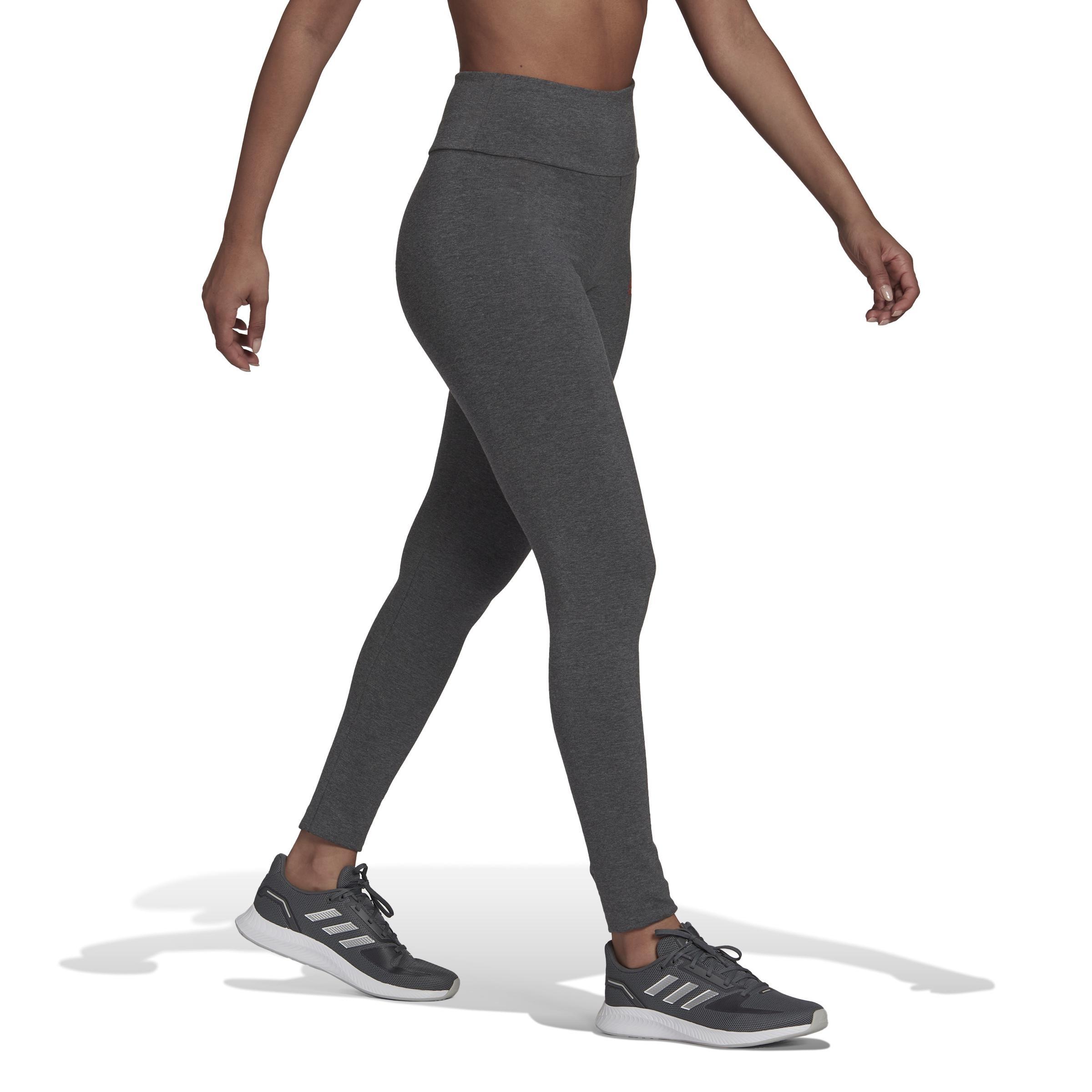 Essentials High-Waisted Logo Leggings, Grey, A901_ONE, large image number 12