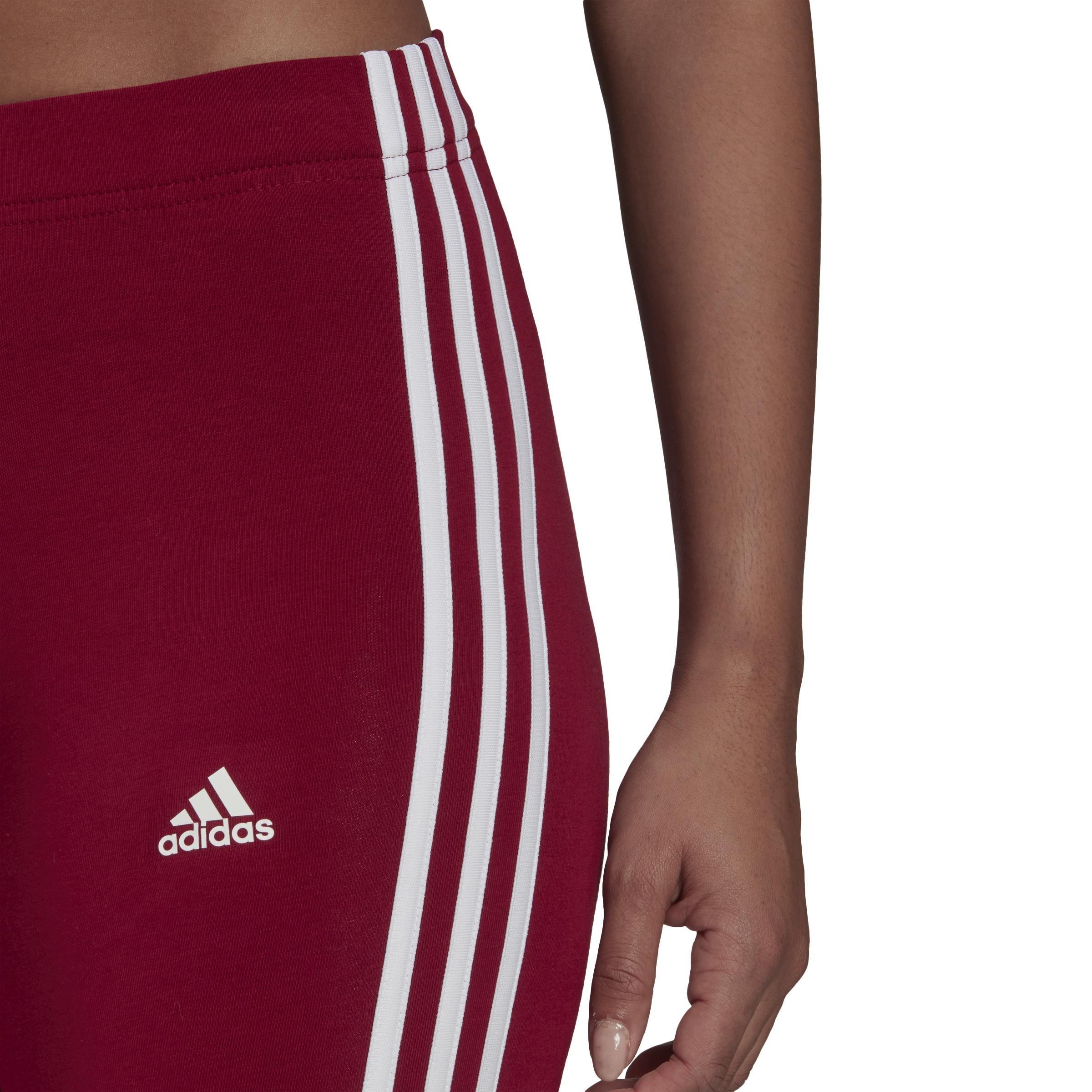 Essentials 3-Stripes Bike Shorts, Red, A901_ONE, large image number 5