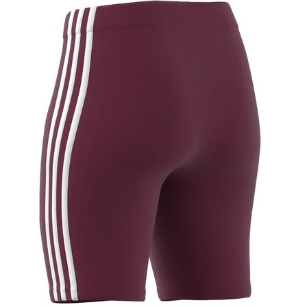Women Essentials 3-Stripes Bike Shorts, Red, A901_ONE, large image number 9