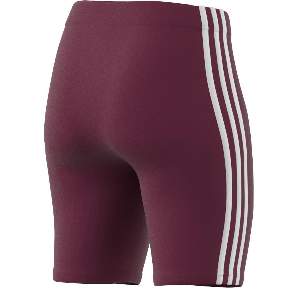Essentials 3-Stripes Bike Shorts, Red, A901_ONE, large image number 11