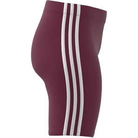Women Essentials 3-Stripes Bike Shorts, Red, A901_ONE, large image number 12