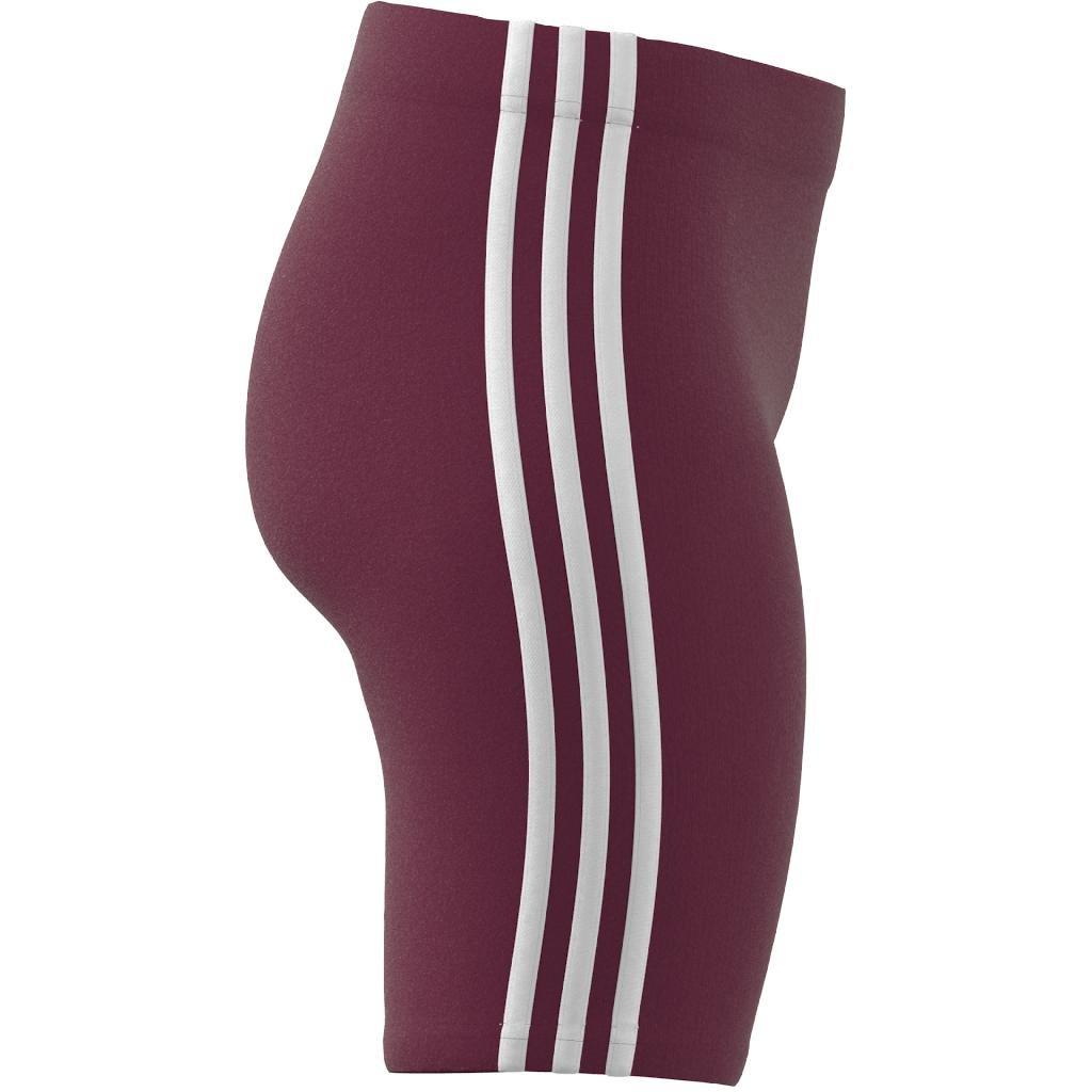 Essentials 3-Stripes Bike Shorts, Red, A901_ONE, large image number 12