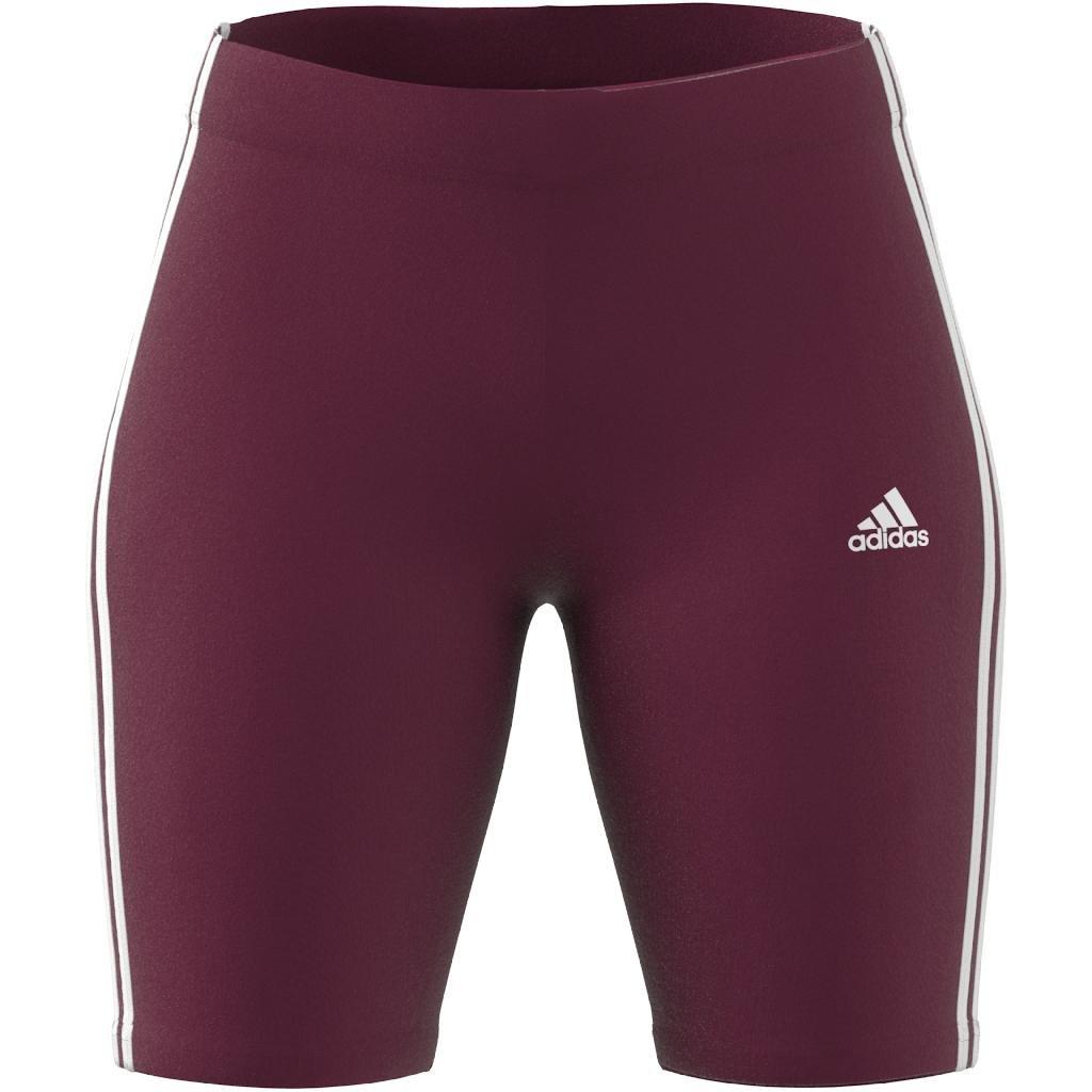 Essentials 3-Stripes Bike Shorts, Red, A901_ONE, large image number 13