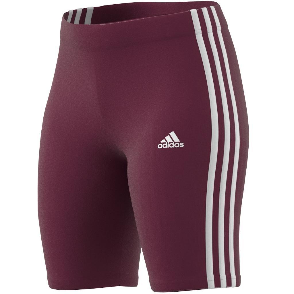 Essentials 3-Stripes Bike Shorts, Red, A901_ONE, large image number 14