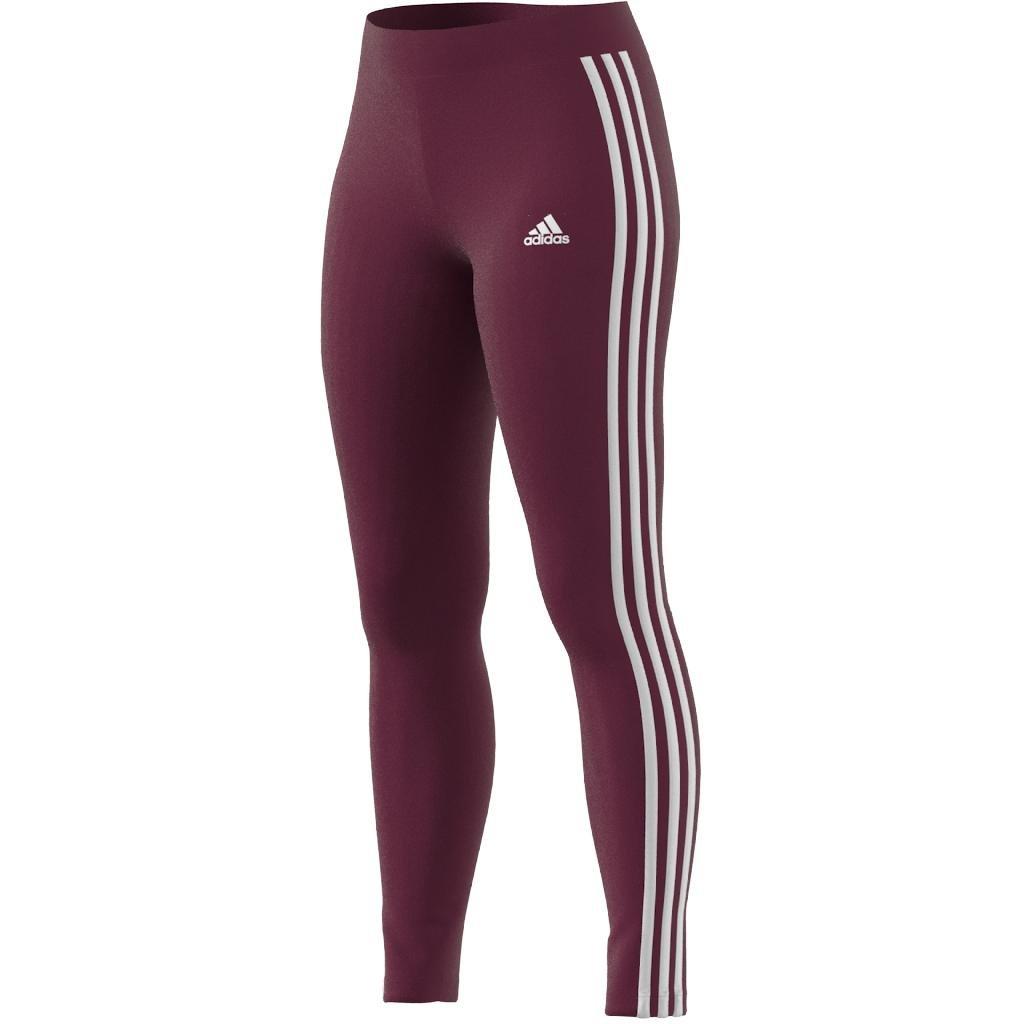 Adidas Women's 3 Stripes Tights (Red, Size L)