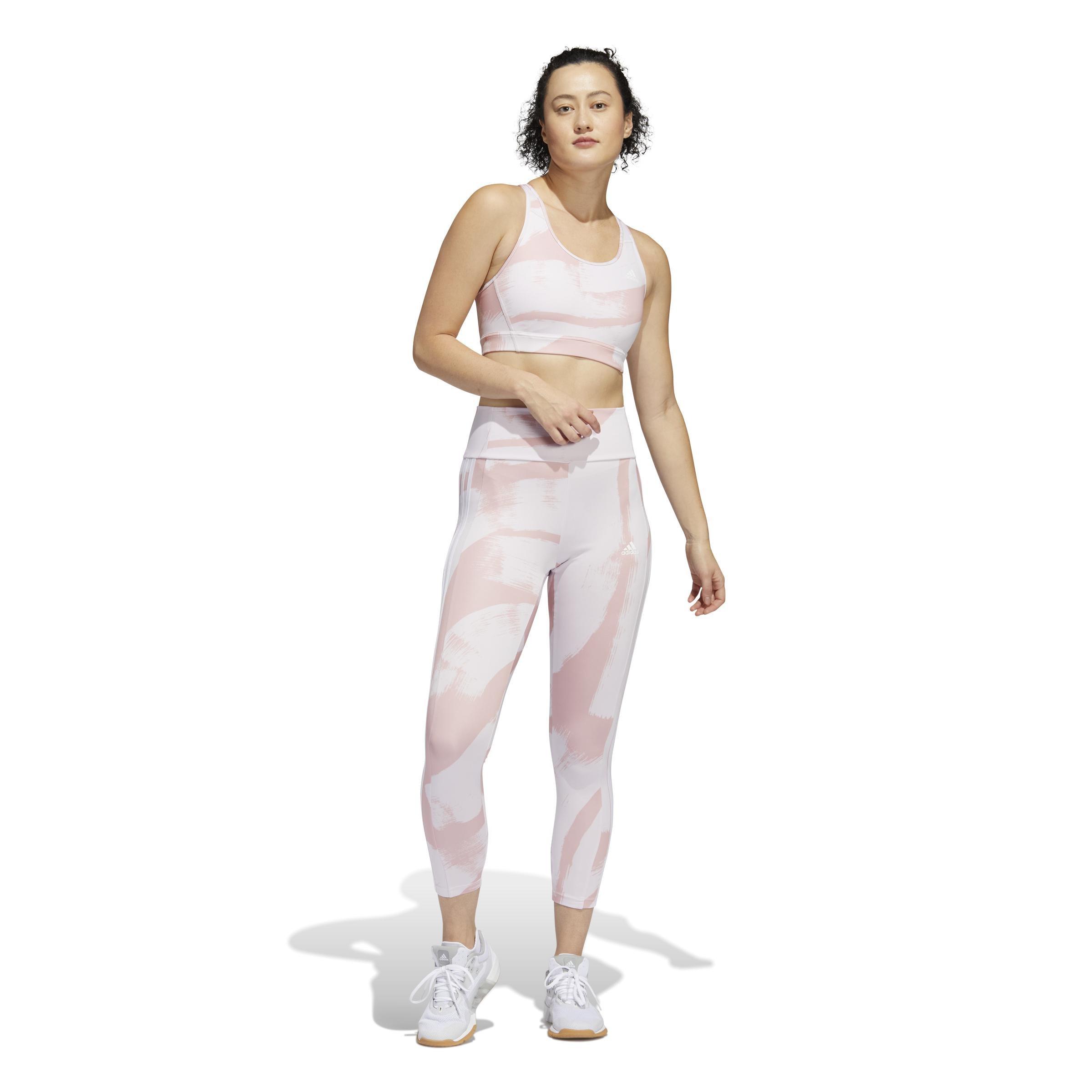 Training Medium-Support Graphic Sports Bra, Pink, A901_ONE, large image number 0