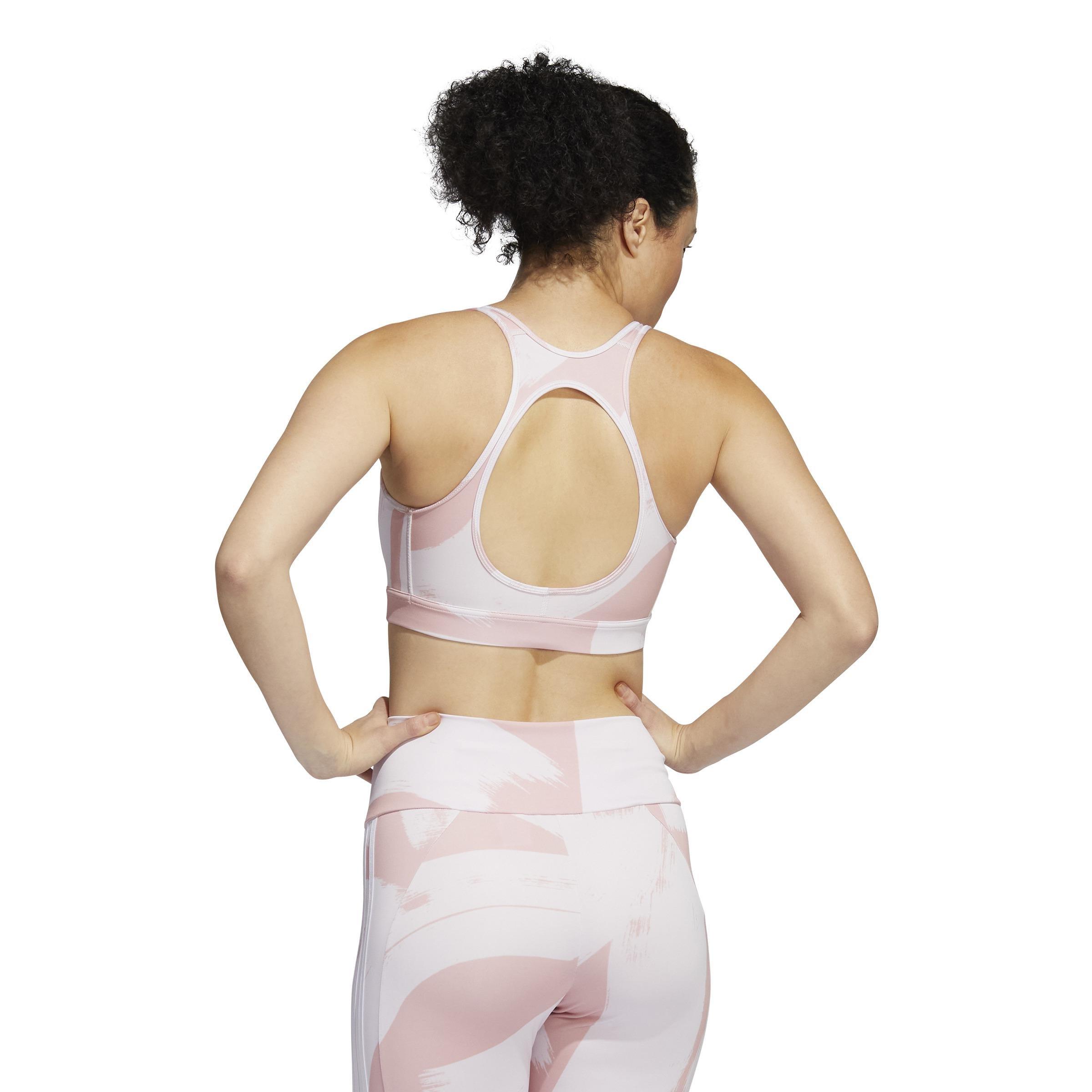 Training Medium-Support Graphic Sports Bra, Pink, A901_ONE, large image number 5