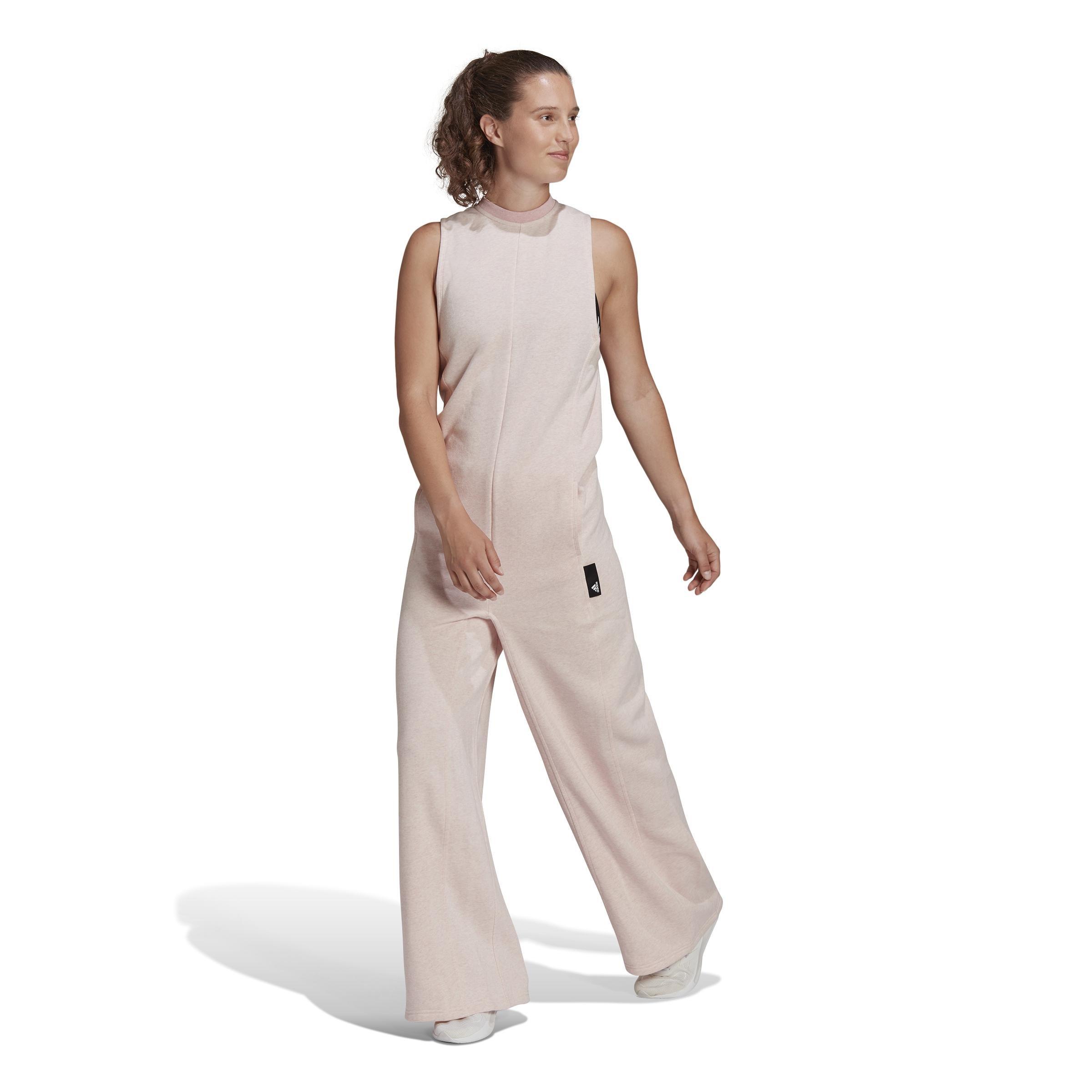 Sportswear Studio Lounge Fleece Jumpsuit, Pink, , large image number 1