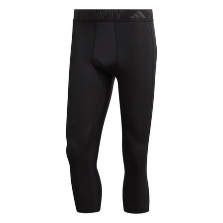 Men Techfit Training 3/4 Tights, Black, A901_ONE, large image number 0