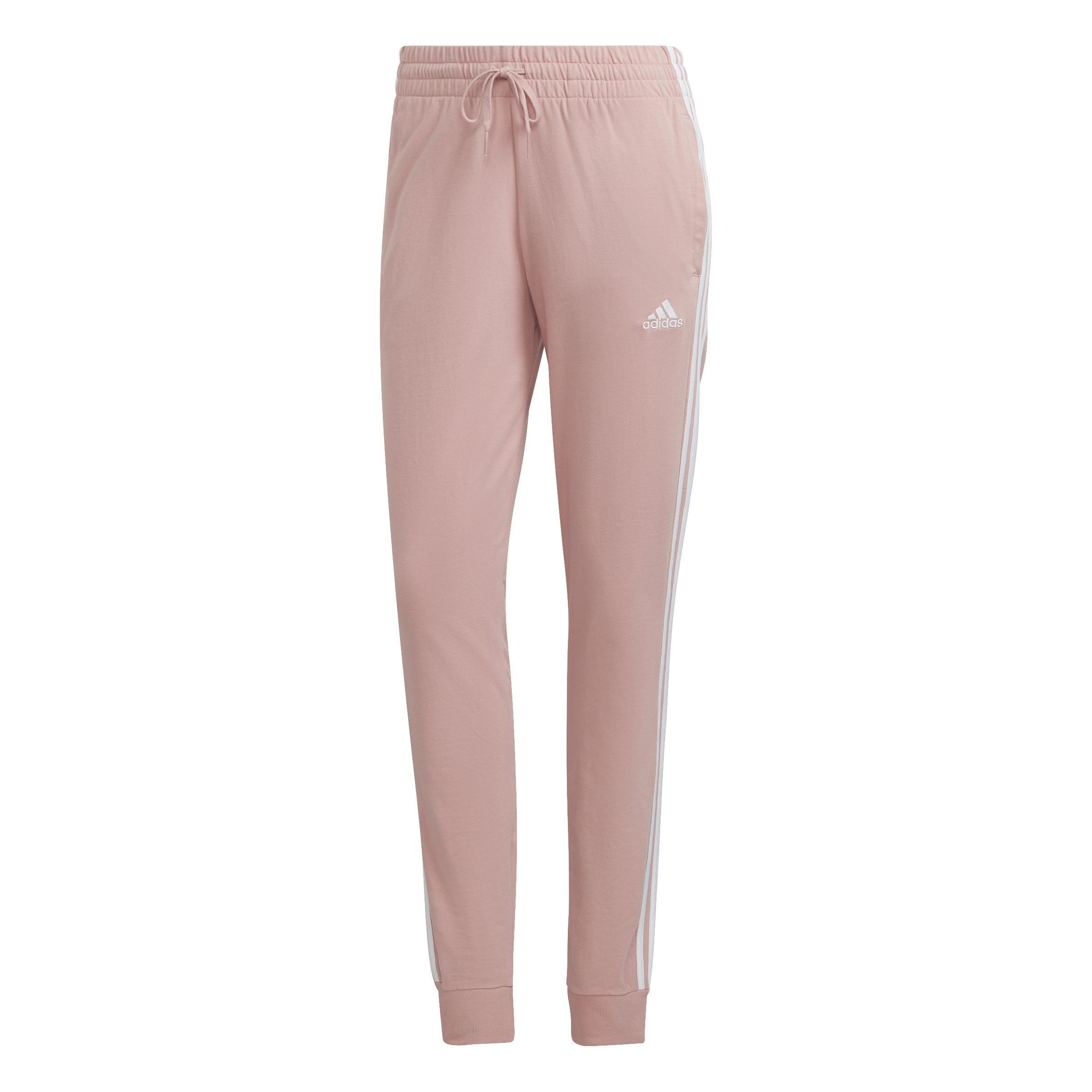 Essentials Single Jersey 3-Stripes Joggers, Pink, , large image number 0