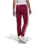 Women Primegreen Essentials Warm-Up Slim Tapered 3-Stripes Tracksuit Bottoms, Red, A901_ONE, thumbnail image number 3