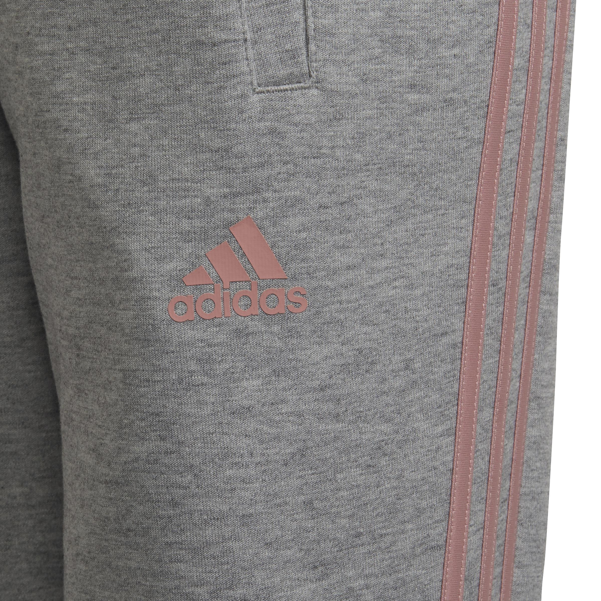 Kids 3-Stripes Tapered Leg Tracksuit Bottoms, Grey, , large image number 3