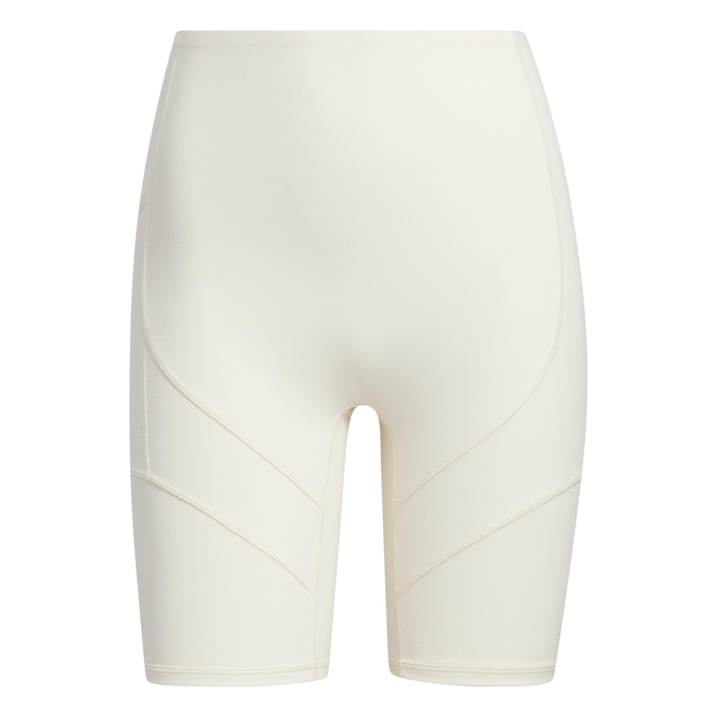 adidas Yoga Studio Pocket Short Tights, White, A901_ONE, large image number 0