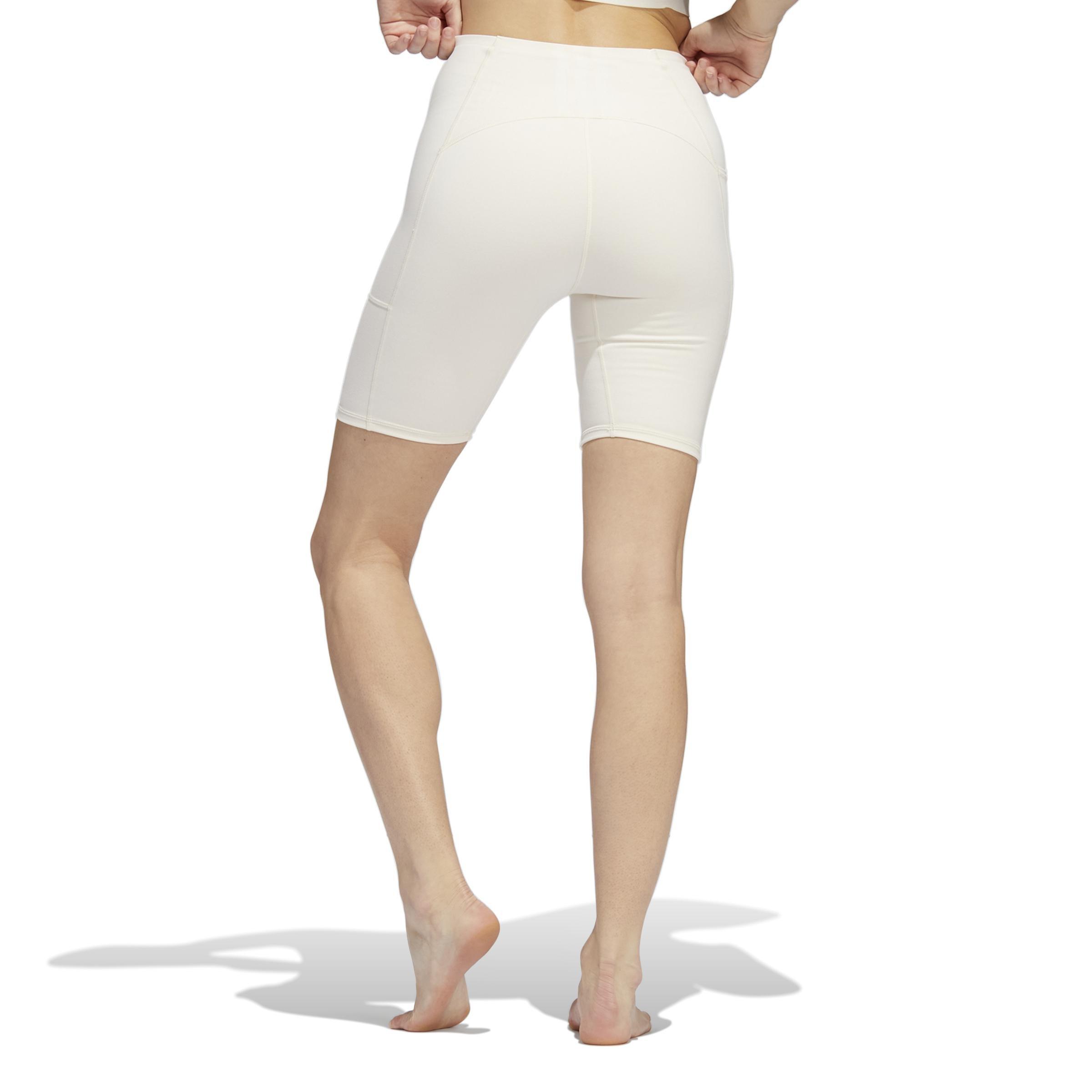 adidas Yoga Studio Pocket Short Tights, White, , large image number 2