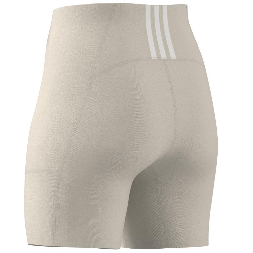 adidas Yoga Studio Pocket Short Tights, White, A901_ONE, large image number 6