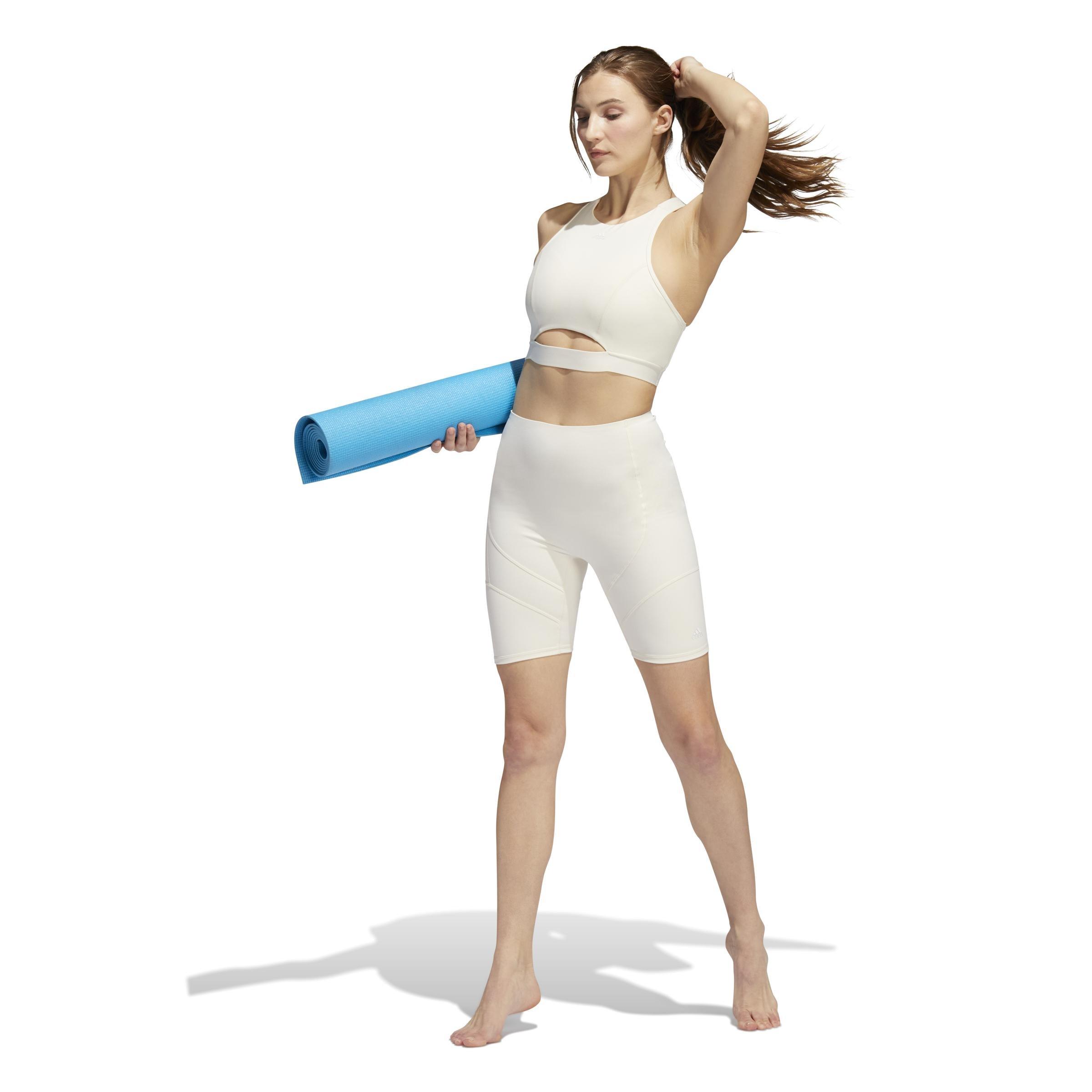 adidas Yoga Studio Pocket Short Tights, White, , large image number 13
