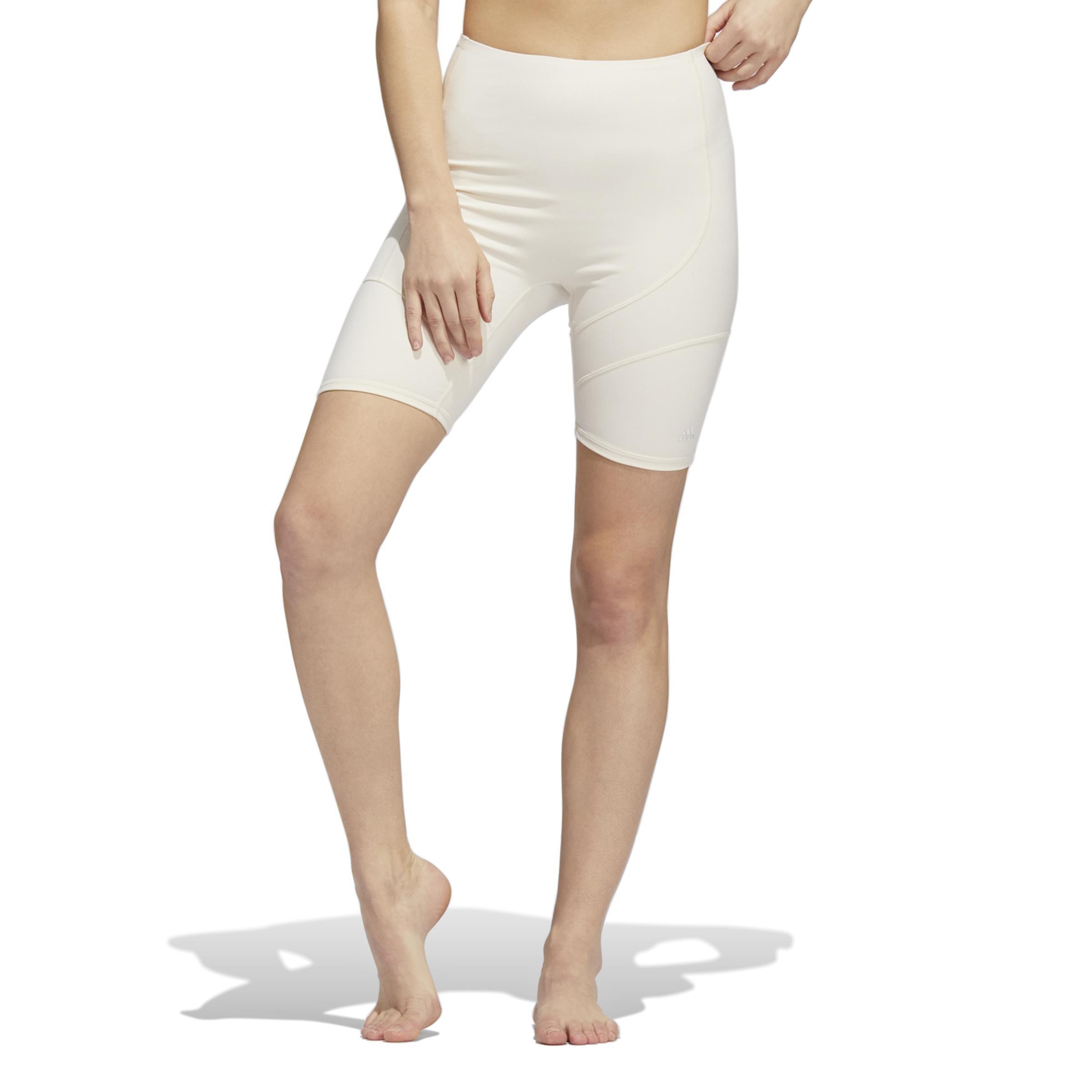 adidas Yoga Studio Pocket Short Tights, White, A901_ONE, large image number 20