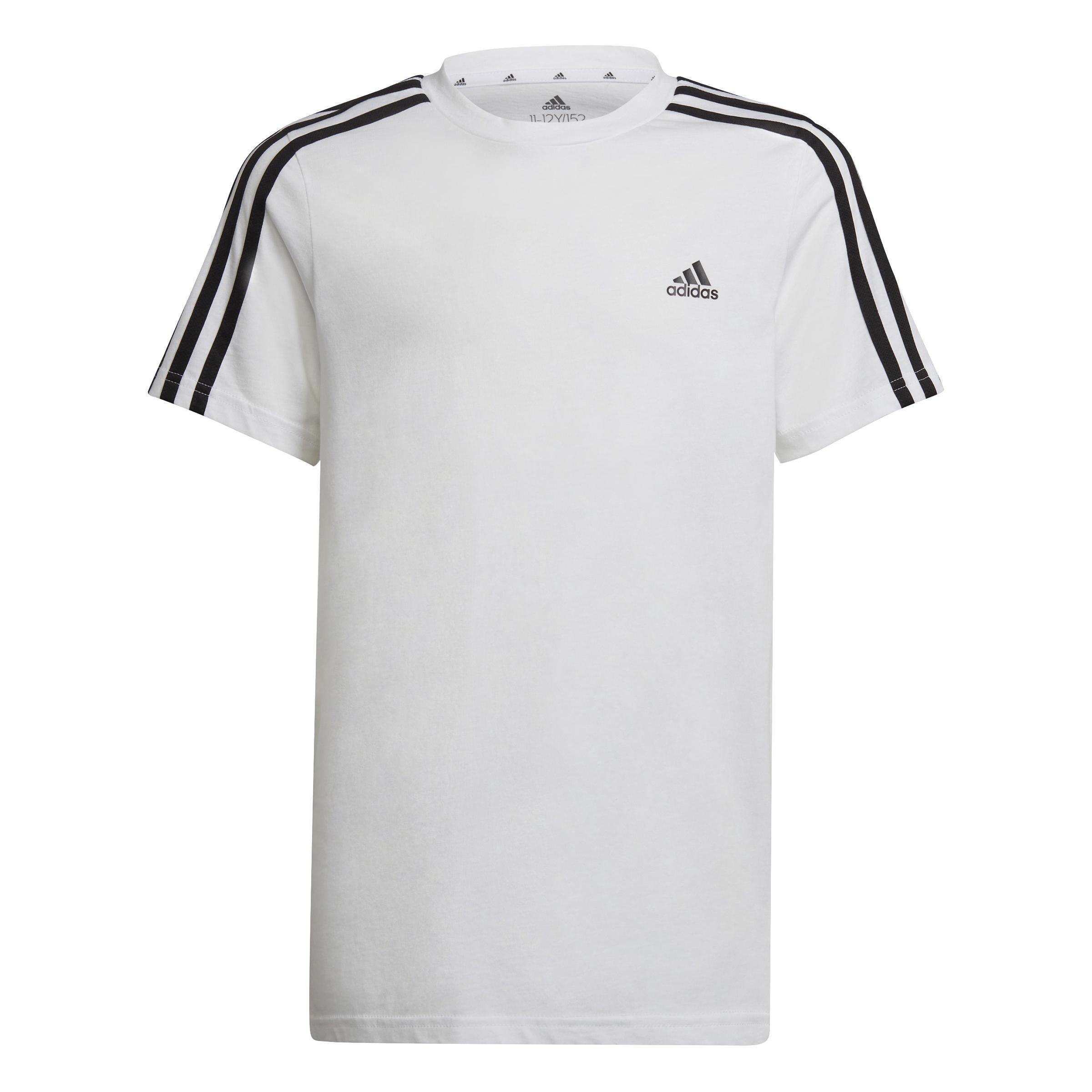 Kids Essentials 3-Stripes T-Shirt, White, A901_ONE, large image number 1