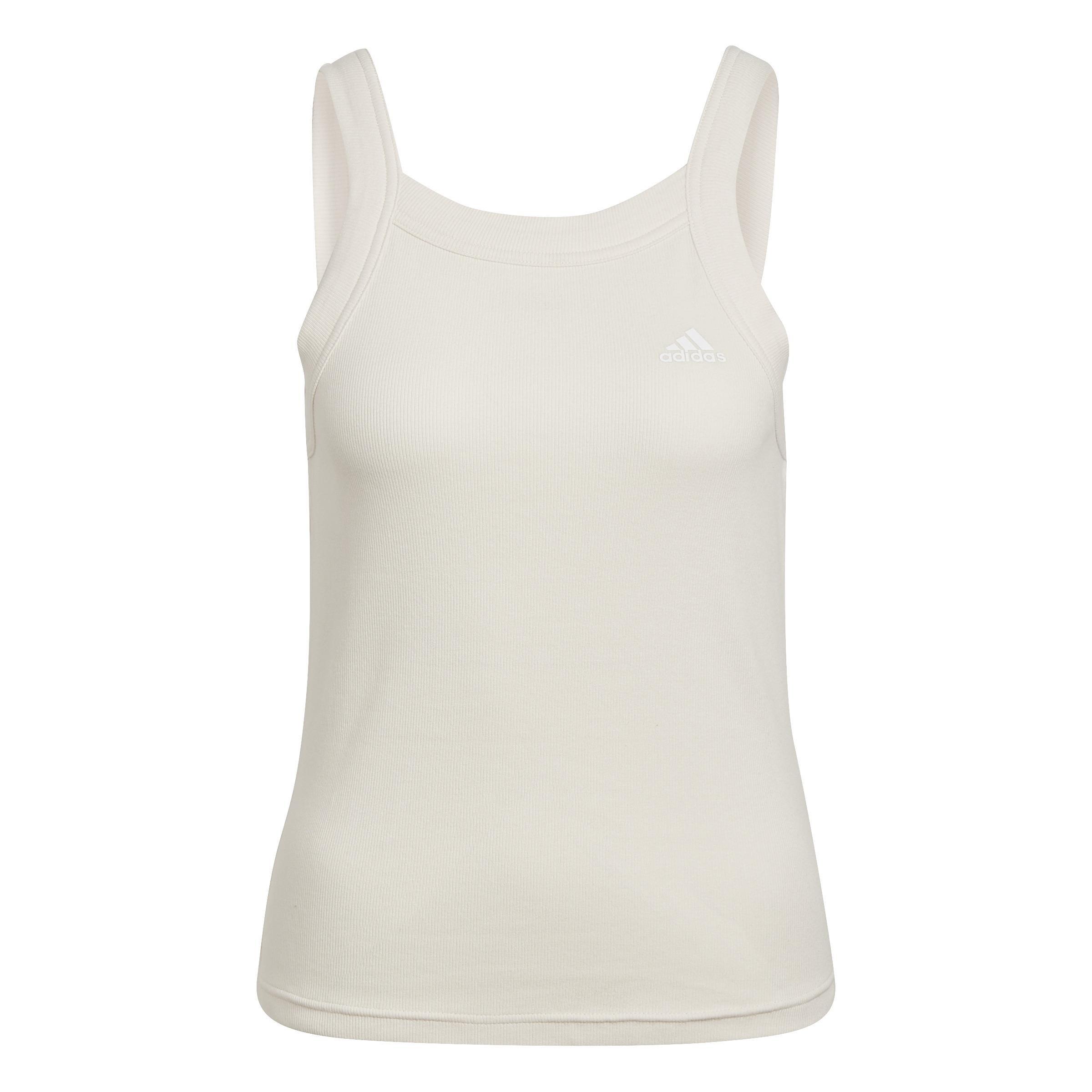 Essentials Yoga Rib Tank Top, White, A901_ONE, large image number 0